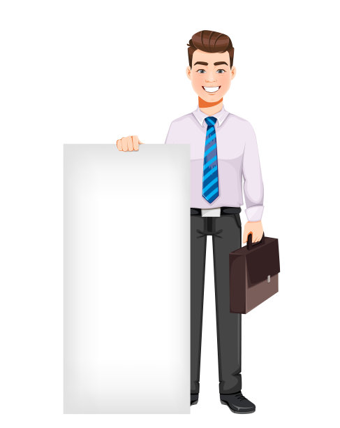 商人站在空白处图片下载