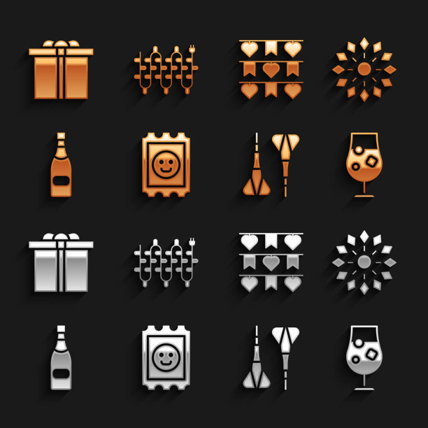 设置LSD酸标记烟花鸡尾酒和酒精图片下载