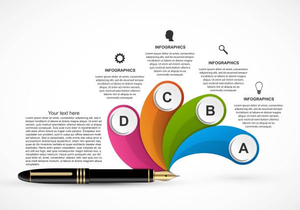 业务信息图模板。用于业务演示或信息横幅的信息图。图片下载