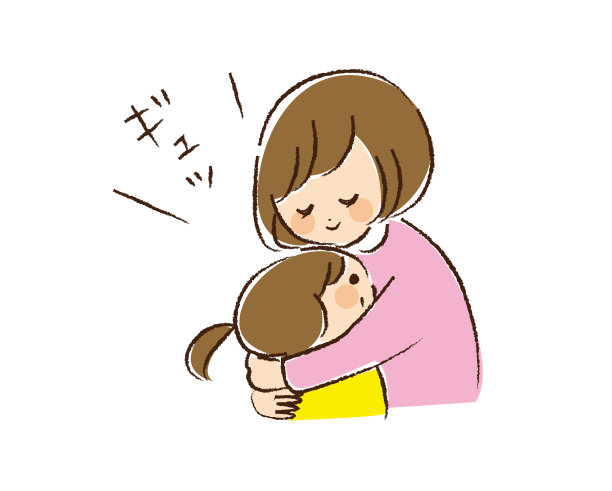 妈妈用爱拥抱她的女儿图片下载