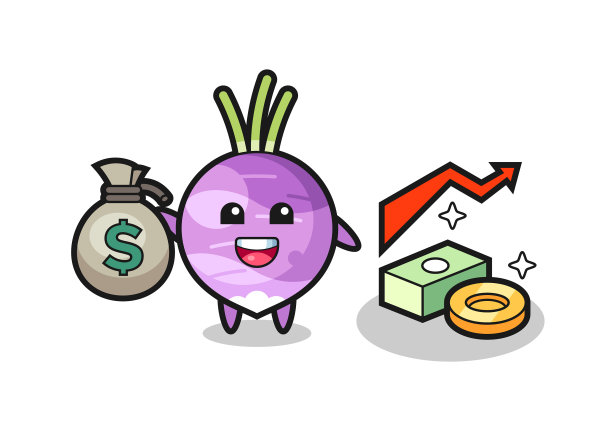 萝卜卡通装钱袋图片下载