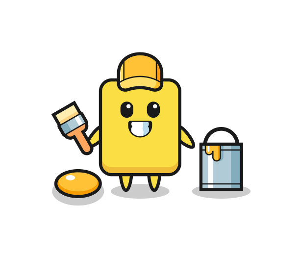 人物黄牌为油漆工图片下载