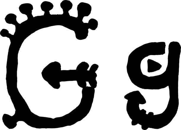 非洲文化字母黑色图片下载