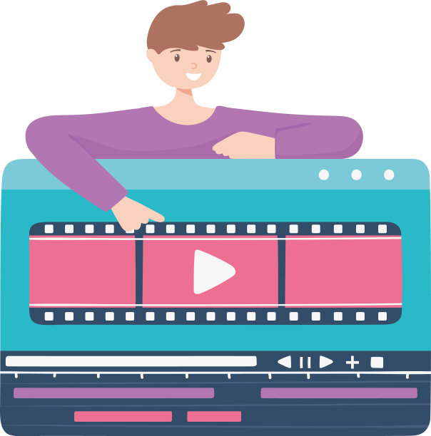 男孩在网上制作视频图片下载