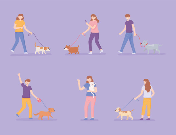 让人遛狗图片下载