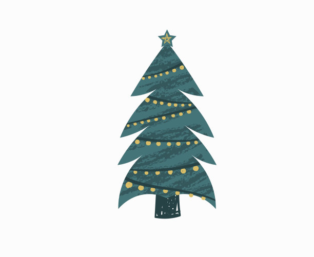 设置卡通圣诞和新年树图片下载