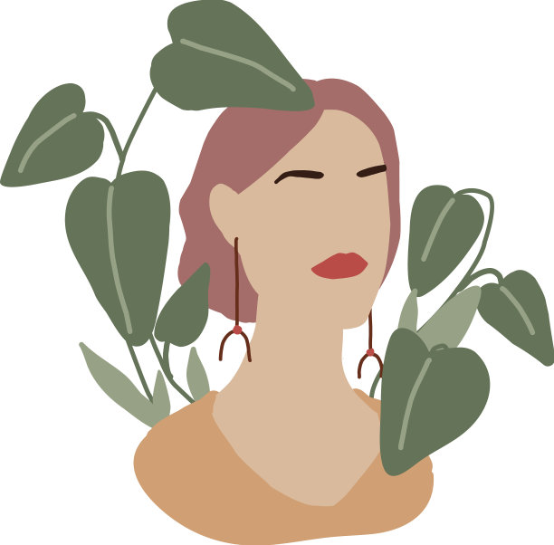 抽象女性的简约风格，现代时尚图片下载