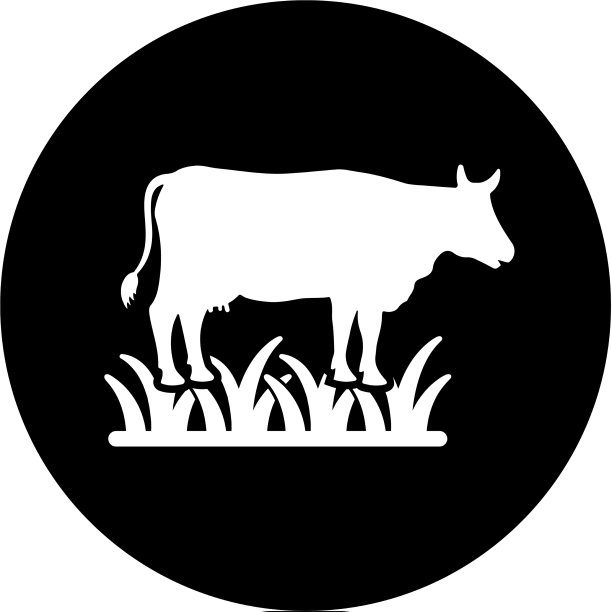牛场图标牛黑色图形图片下载
