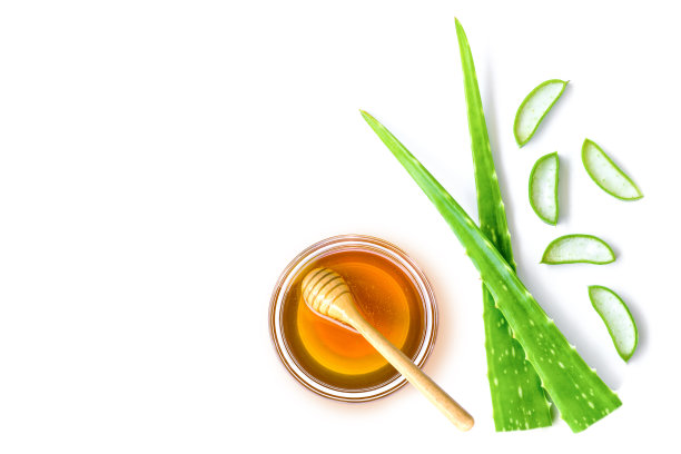 芦荟叶和蜂蜜图片下载