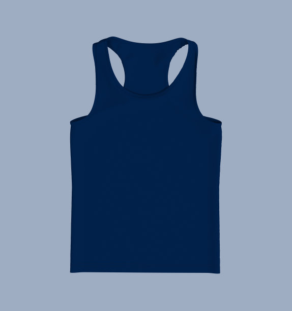 扁平无袖t恤模型在前面的观点图片下载