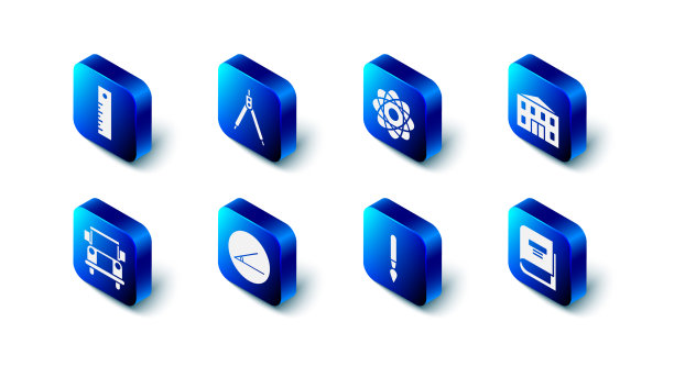 集绘图指南针原子学校建筑书图片下载