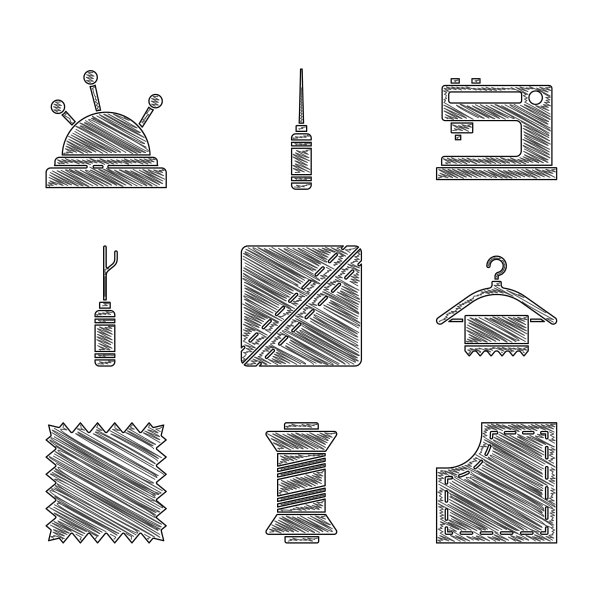 设置缝纫模式线衣架衣柜图片下载