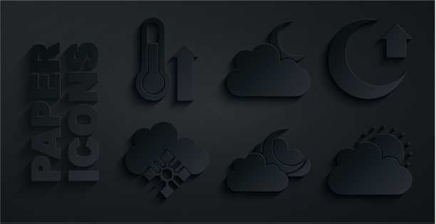 集云与月亮，月亮，雪，太阳和云图片下载