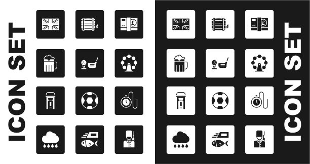 设置英镑英镑钱高尔夫球俱乐部与球座图片下载