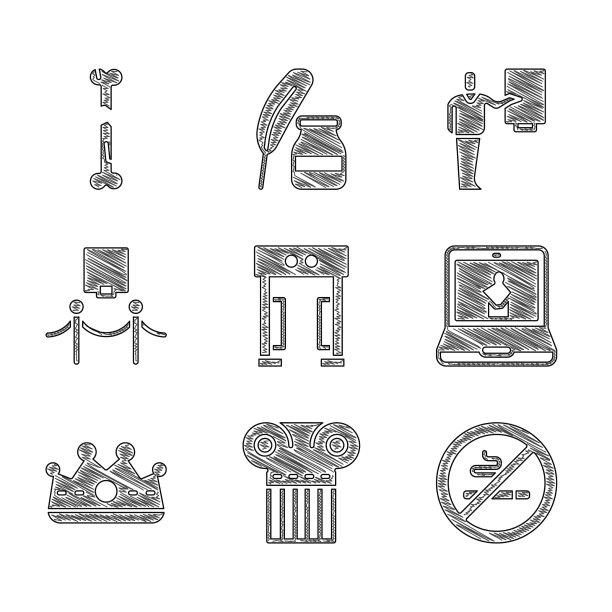 设置金属探测器古柱禁止吸烟图片下载