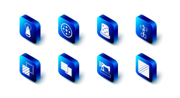 为缝纫剪刀准备纽扣顶针图片下载