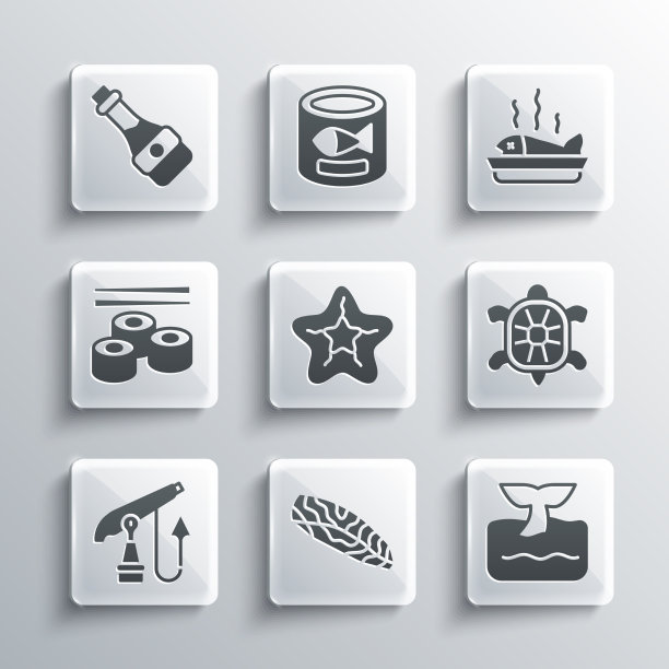 在海浪龟中设置鱼排鲸尾图片下载