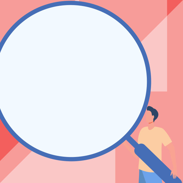 手持大型放大镜的人站着画画图片下载