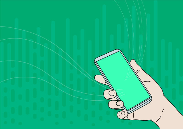 手画手持移动设备与空白图片下载