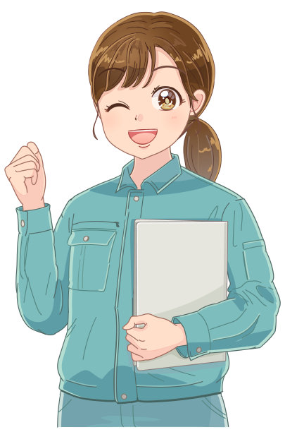 穿着工作服的年轻女职员。图片下载