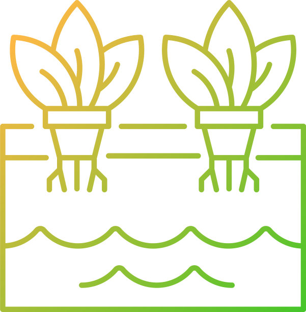 水培梯度线性图标图片下载