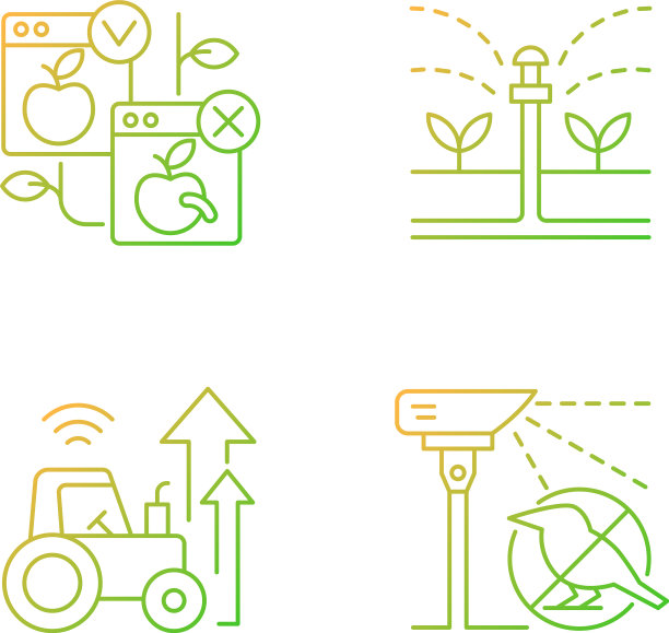 农业自动化系统的梯度线性图片下载