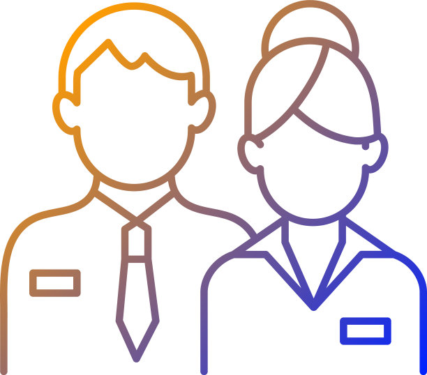 公司员工梯度线性图标图片下载