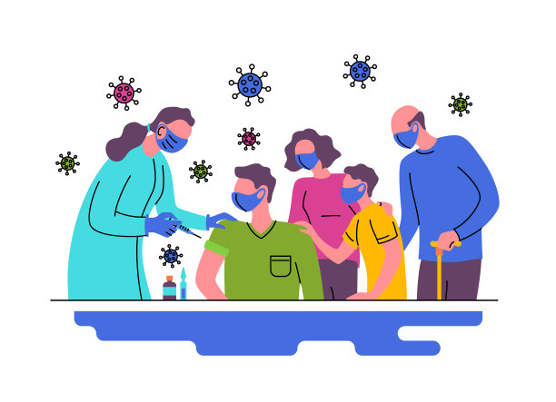 卡通色彩人物和家庭图片下载