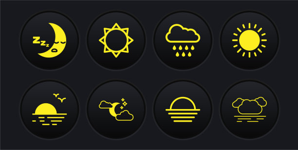 日落云与月亮、星星、雨点图片下载