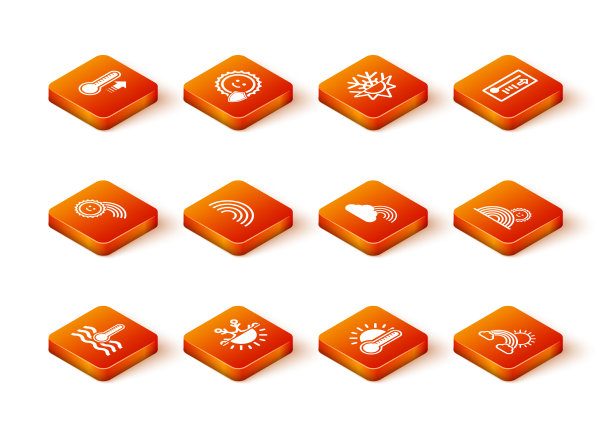 设置水温度计太阳和雪花彩虹图片下载