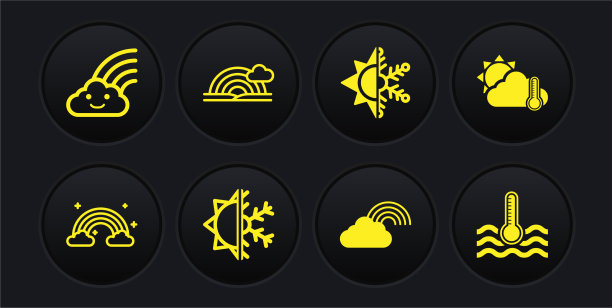 用云朵和温度计设置彩虹图片下载