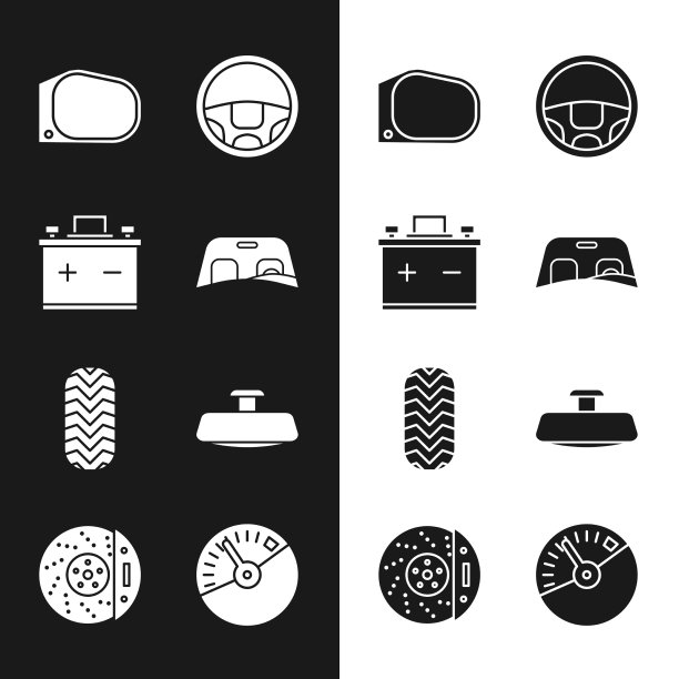 设置汽车挡风玻璃电池后视镜转向图片下载