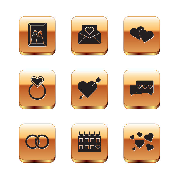 集相框结婚戒指日历图片下载