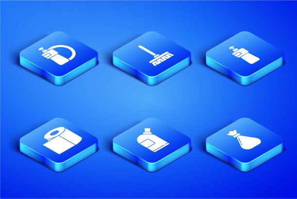 设置垃圾袋、洗碗液瓶和图片下载