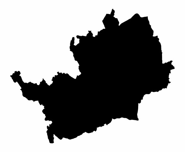 赫特福德郡剪影地图图片下载