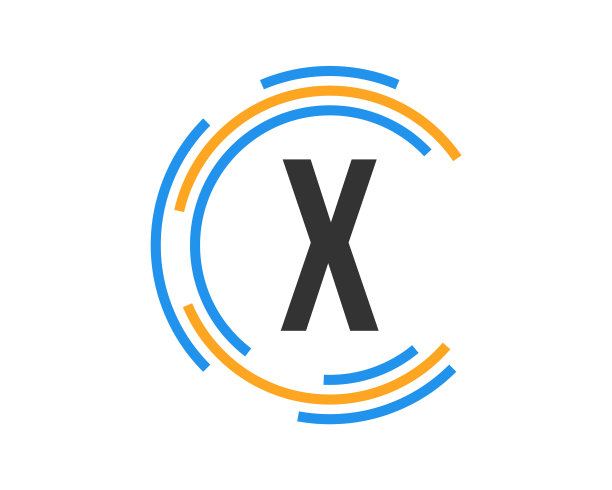 以x字母为概念的科技标志设计图片下载
