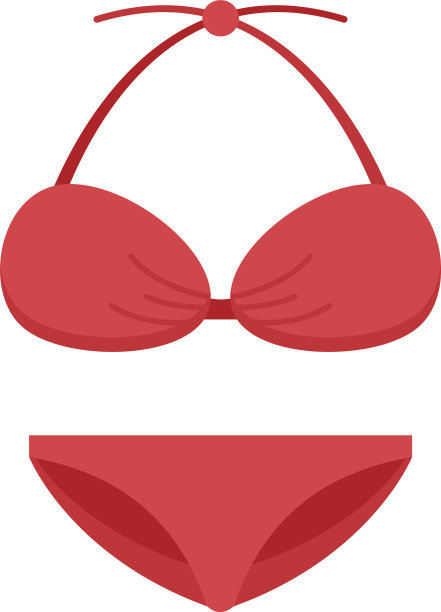 时尚泳装图标平孤立图片下载