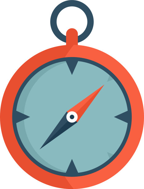 生存罗盘图标平孤立图片下载