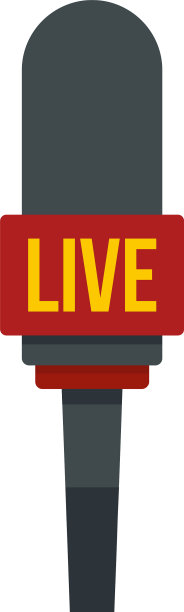 直播假新闻图标扁平孤立图片下载