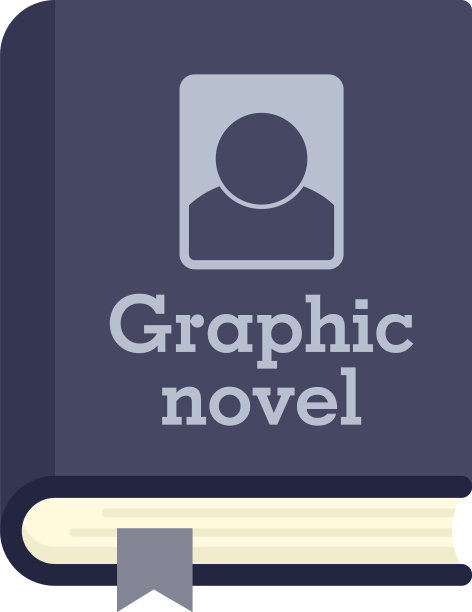 图形小说书图标平孤立图片下载