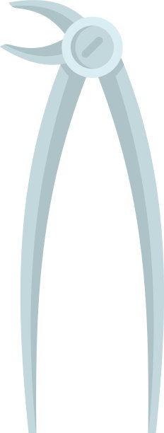 牙钳图标扁平孤立图片下载