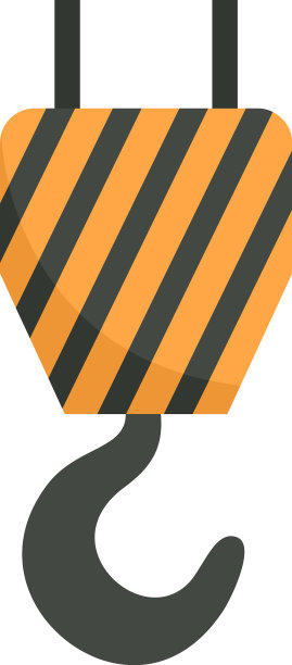 飞机修理吊车挂钩图标平隔离图片下载