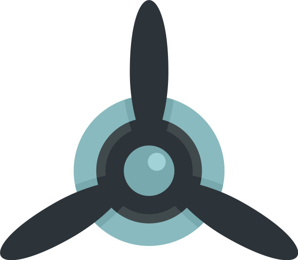 飞机维修马达螺旋桨图标平隔离图片下载