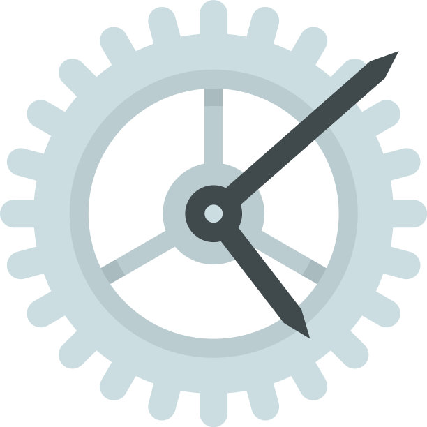 手表齿轮图标平隔离图片下载