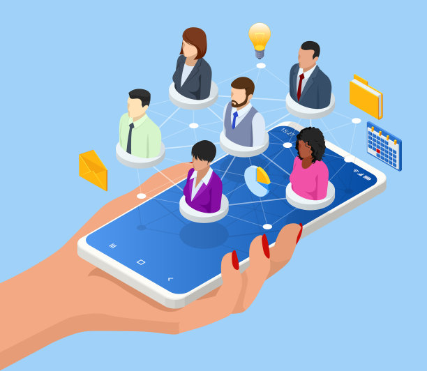 等距社交网络网站冲浪的概念图片下载