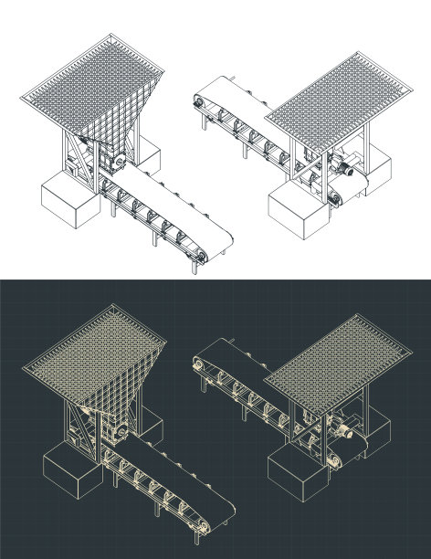 旋转给料机等距蓝图图片下载