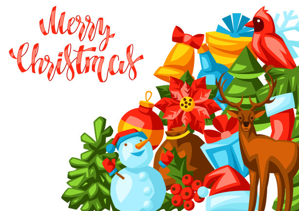 圣诞快乐的邀请或贺卡图片下载