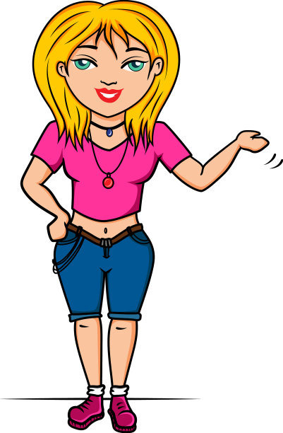 朋克女孩，十几岁，时髦的配件金色头发图片下载