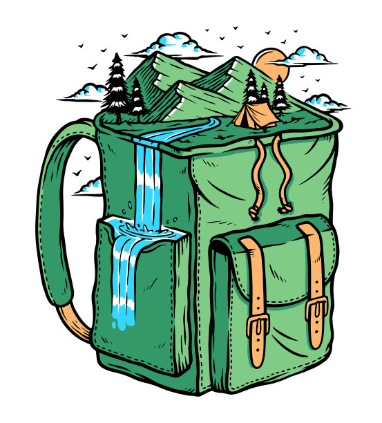 带着包去爬山图片下载