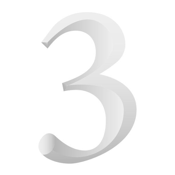 银色三号带渐变图片下载